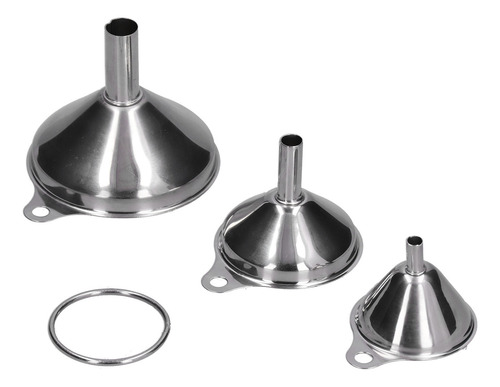 Embudos, Embudo De Acero Inoxidable Para Llenar Botellas, Em
