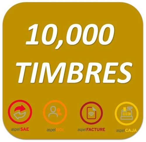 10,000 Timbres Aspel Sellado Cfdi Sae,noi,facture,caja 