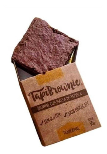 Tapibrownie Sem Glúten Saudavel Cacau Tapioca Pré Treino
