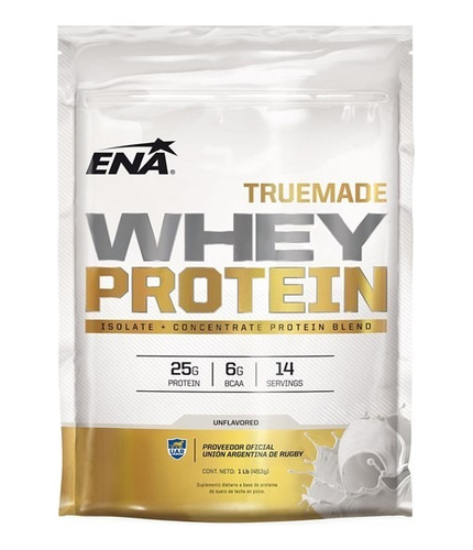 Ena True Made Whey Protein Sabor Neutro 1 Lb X 453g
