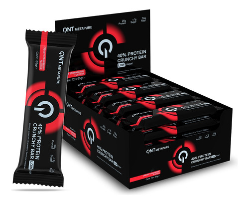 Pack 12 Barras De Proteína Crunchy Bar 12x65 Grs Frutilla