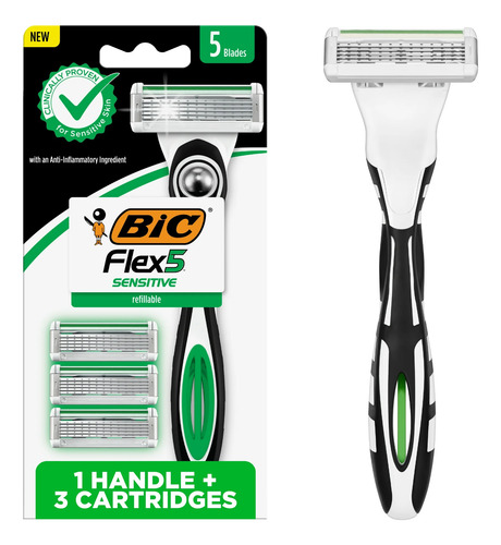 Bic Flex 5 Sensitive Maquinilla De Afeitar Recargable 1 Mang