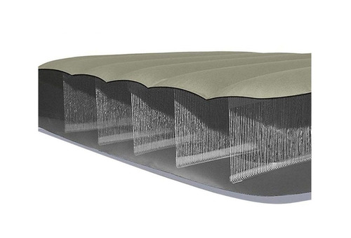 Imagen 2 de 3 de Colchón inflable Intex Classic Downy 1 plaza color gris hasta 100kg de 76cm x 191cm x 22cm