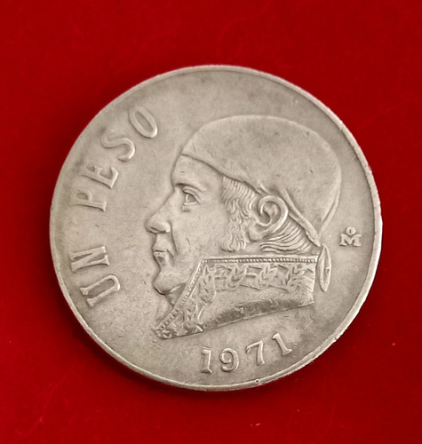 Moneda Un Peso, Morelos, Año 1971.
