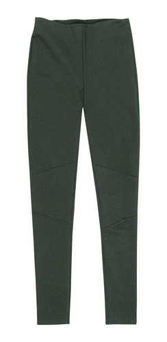 Calça Legging Em Malha Ponto Roma - Verde
