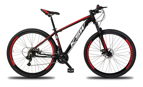 Bicicleta Aro 29 Ksw 27v Deore Freio Hidraulico Trava Guidão