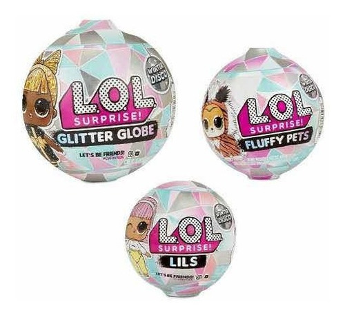 Kit Lol Surprise Winter Disco Glitter Globe + Fluffy + Lil