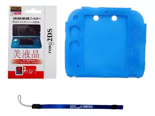 ¡¡¡ Kit Funda De Silicón, Micas Y Correa Nintendo 2ds !!!