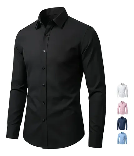 CamisaClásicaDeVestirHombreMangaLargaLisa