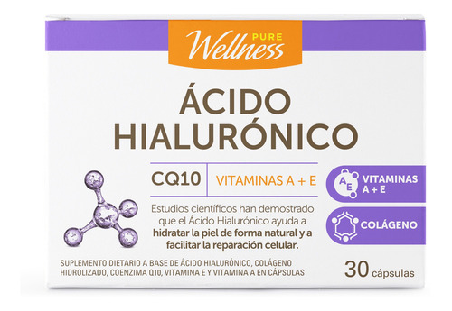 Suplemento Dietario Pure Wellness Ácido Hialurónico X 30 Un