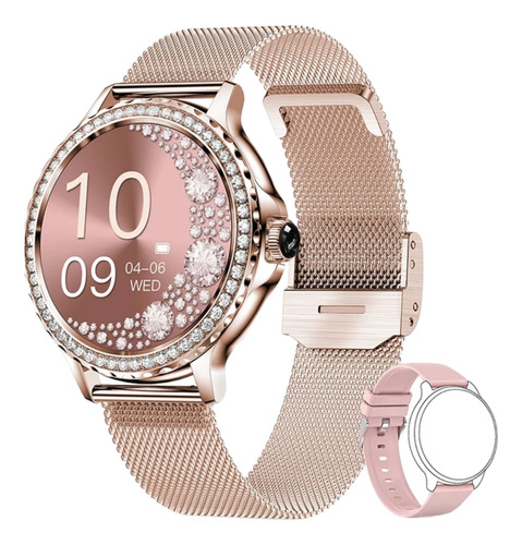 Reloj Inteligente Para Mujer Con Llamada Bt Y Correa Extra