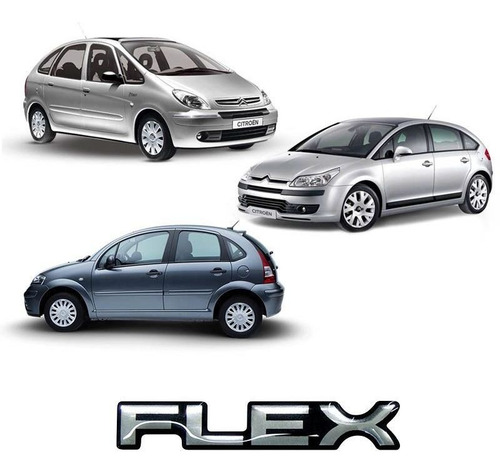 Imagem 1 de 2 de Adesivo Resinado Cromado Flex Citroën C3 C4 C5 Picasso