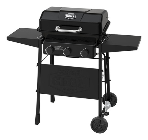Asador De Gas Expert Grill 3 Burner Capacidad 15 Hamburgues Negro