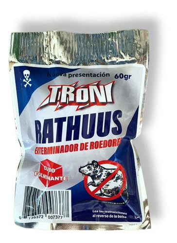 Veneno Rata Ratones Tron Seca Rata No Huele 16 Pzs 960 Grs