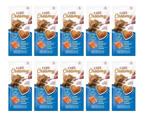 Snacks Golosinas Para Gatos Cremosos Catit Creamy X10 Sobres