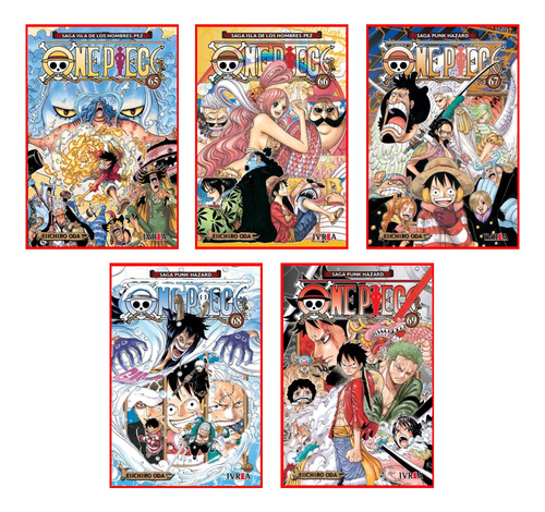 Combo One Piece 65 A 69 - Manga - Ivrea