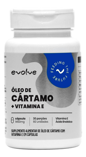 Óleo De Cártamo C Vitamina E (60 Caps) - Evolveom