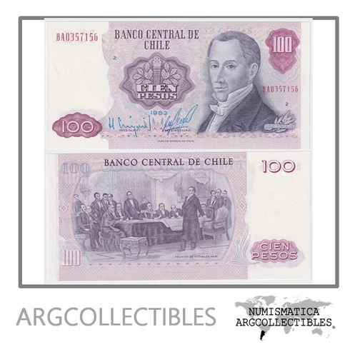Chile Billete 100 Pesos 1983 P-152b Unc