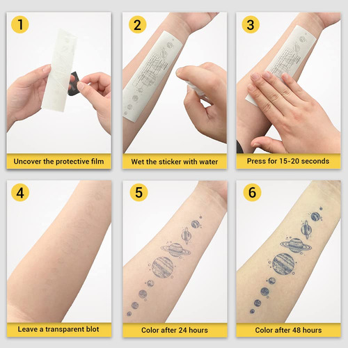 Tatuajes Temporales 6 Hojas Para Mujeres Elegantes Color Nombre Del Diseño