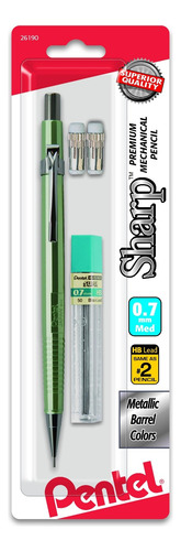 Pentel Sharp Portaminas, 0,5 mm, Barril Negro, 1 pack