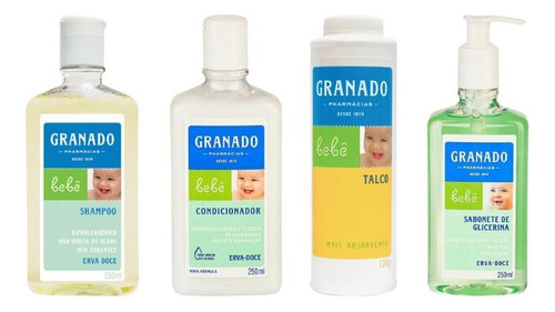 Kit Granado Babe Erva Doce Shampoo+cond+talco+sab Liquido