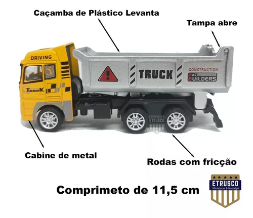 Caminhão Betoneira Construção 3 Unidades Escala 1/66