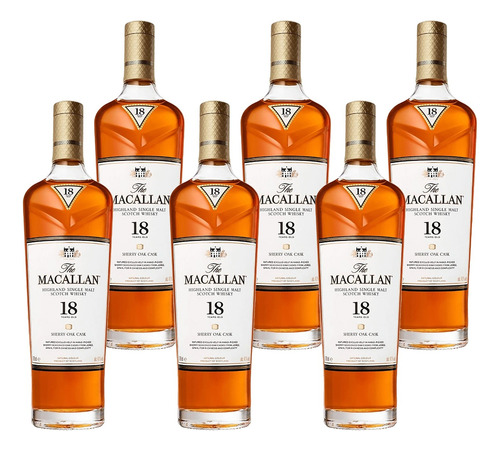 Pack De 6 Whisky The Macallan 18 Años Sherry Oak 700 Ml