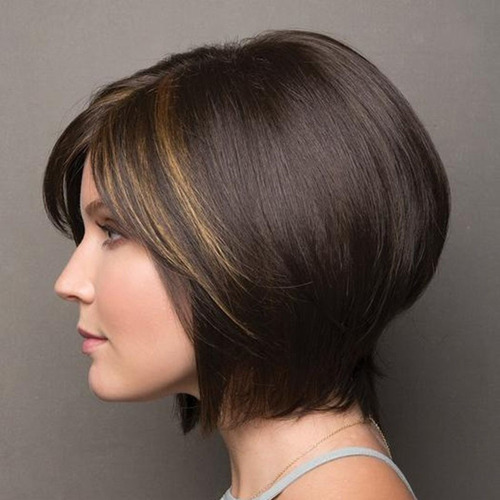 1 Pelo Corto Natural | Peluca Cabeza Onda Cabello Recto 2024