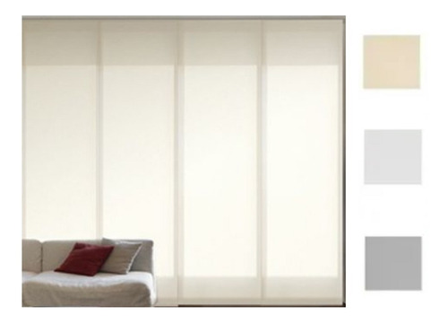 Cortina Persiana Panel Japonés De Luxe Blackoup Mate 160x200