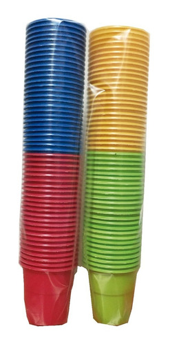 Vasos Descartables X 100 Unidades Odontología 110cc Colores