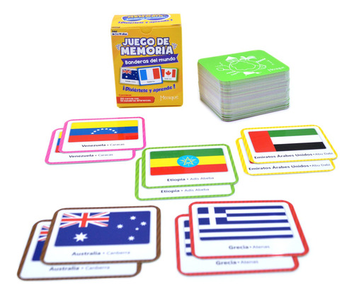 Juego De Combinación De Memoria Menique Flags Of The World 1