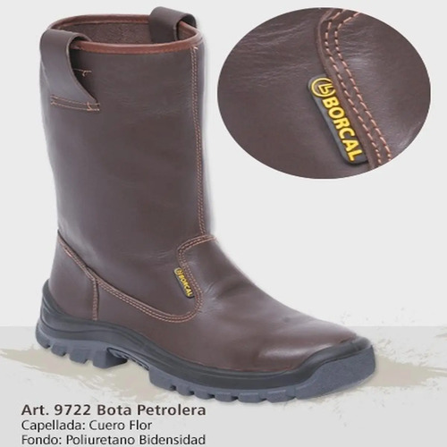 Bota Calzado Petrolera Seguridad Trabajo Borcal + Crema Dux | Cuotas sin  interés