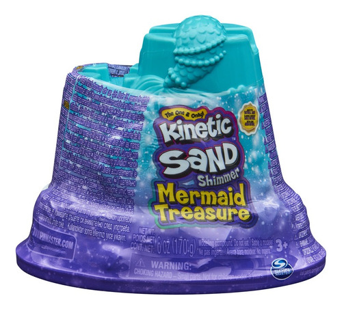Kinetic Sand Contenedor De Sirena De Arena Mágica 170g Color Multicolor
