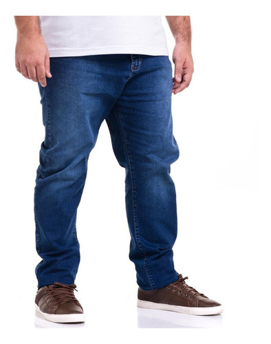 Calça Plus Size Tamanho Grande Jeans Com Lycra Masculina