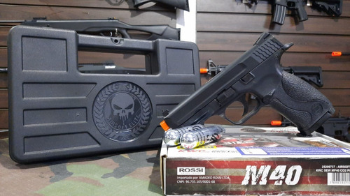 Airsoft Pistola Kwc Smith Wesson Mp40 Co2 Nova!