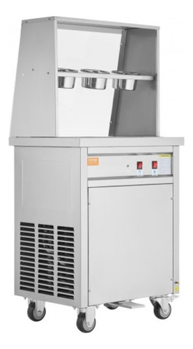 Máquina De Rollos De Helado Frito 13.8x13.8 Pulg Plateado 60hz