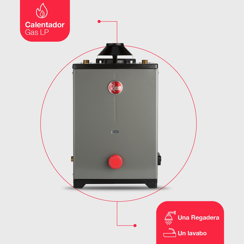 Calentador De Agua Rheem One 8 Litros/min A Gas Lp