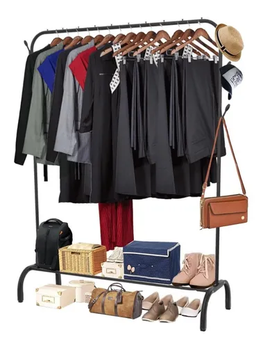 Perchero Para Ropa con perchas metalicas Armario Percha Metal Organizador Estante zapatero IMBACK