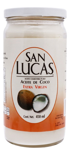 2 Pzs San Lucas Aceite De Coco Extra Virgen 450ml
