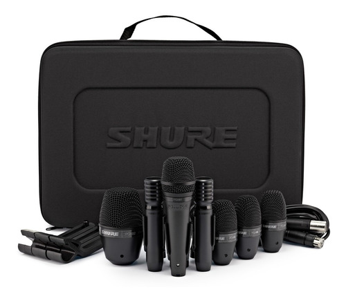 Kit De 7 Micrófonos Para Batería Con Estuche Shure Línea Pga