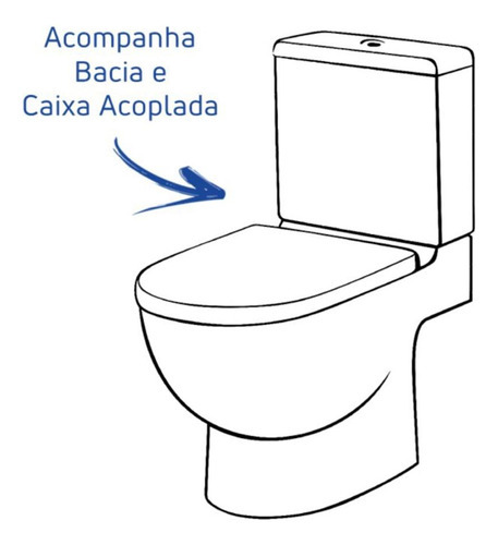 Kit Bacia com Caixa Acoplada Deca Living Branca - KP.340.17