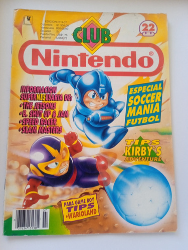 Revista Club Nintendo  22 Portada Megaman Soccer 