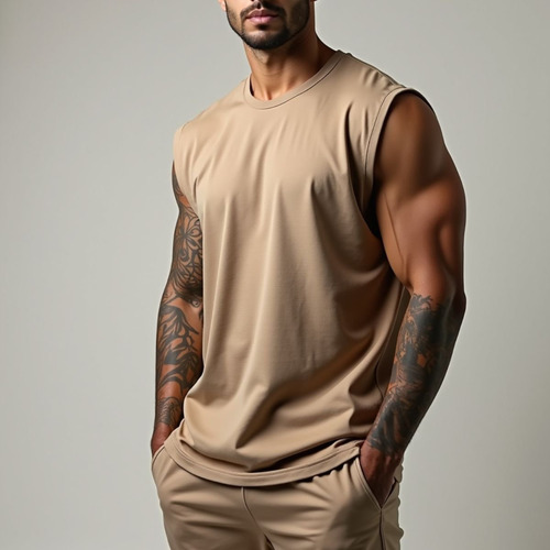 Regata Masculina Oversized Machão Muscle 100% Algodão