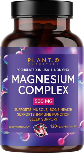 Complejo De Magnesio 500mg Plan - Unidad a $1782