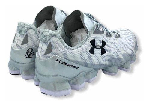 Imagen 2 de 5 de Tenis Under Armour Blanco Gris En Caja