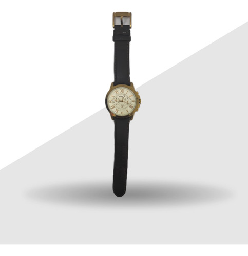 Reloj Fossil Para Hombre Con Correa De Piel Marrón Oscuro Dorado Oscuro Blanco (Usado)
