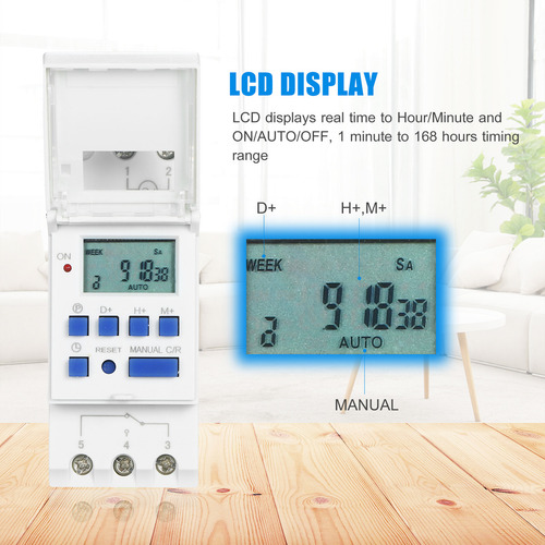 // Relé Temporizador Programable Lcd Digital Thc15a 16a 220v