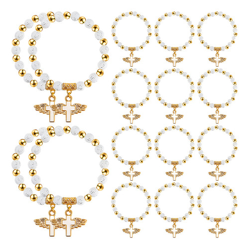 20pzs Recuerdos Para Obsequios Bautizo Con Pulseras De Cruzi