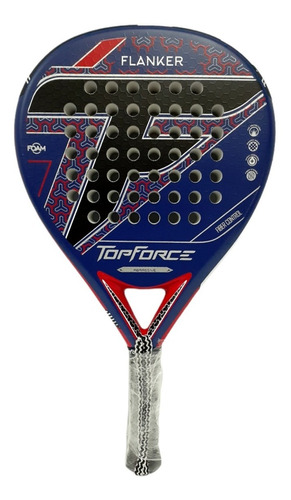 Paleta Padel Top Force Flanker Abrassive + Tubo + Protector