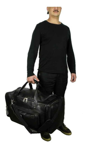 Imagem 4 de 7 de Bolsa Mala De Viagem Kvn Em Couro Sintético 60 Litros